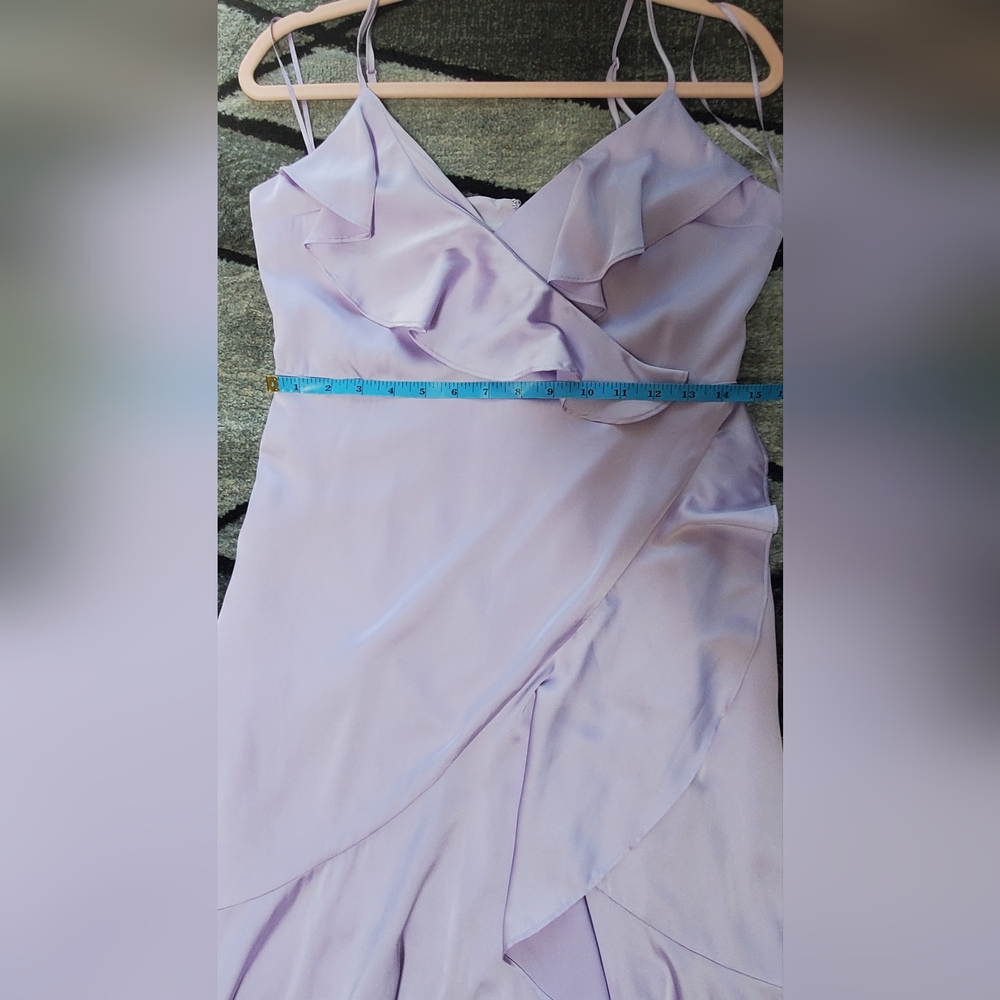 Express Lilac Asymmetrical Ruffle Dress - Picture 9 of 11